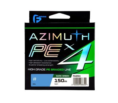 Купить Шнур плетеный F-Fishing Azimuth PE X4 150м 0.08мм - Dark Green в Минске, Беларуси! Топовая цена, скидки, доставка. Rybalkashop.by