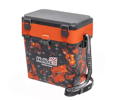 Купить Ящик рыболовный зимний двухполочный Helios SHARK (19л) оранжевый в Минске, Беларуси! Топовая цена, скидки, доставка. Rybalkashop.by