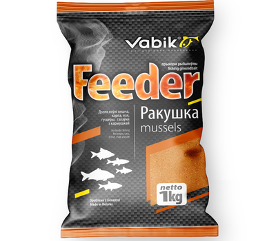 Купить Прикормка Vabik Feeder 1кг - Ракушка в Минске, Беларуси! Топовая цена, скидки, доставка. Rybalkashop.by